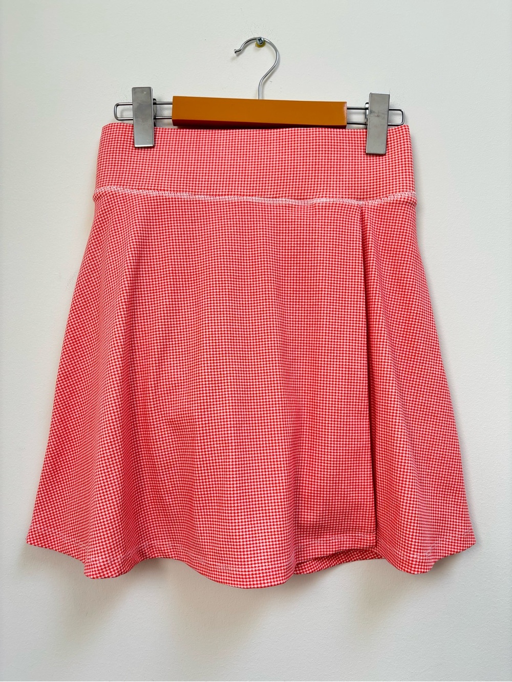 Lou & Grey Pink Gingham Skater Skirt